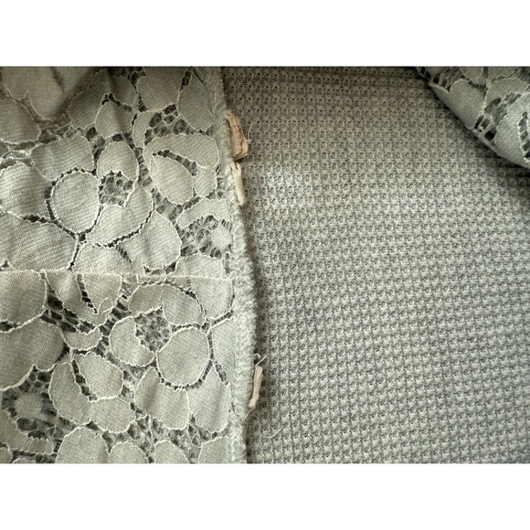 Soft Surroundings Cadence Thermal‎ Cardigan Petite  Embroidered  Gray Waffle - Picture 6 of 12